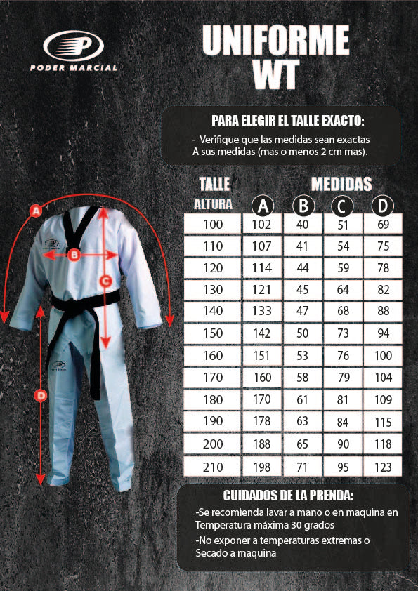 Uniforme taekwondo wt gup adulto