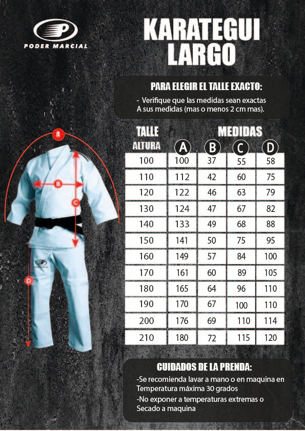 Uniforme karate casaca larga adulto