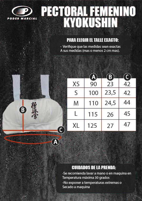 Pectoral femenino kyokushin