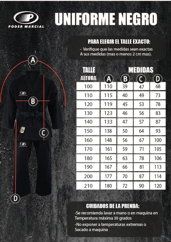 Uniforme karte negro adulto